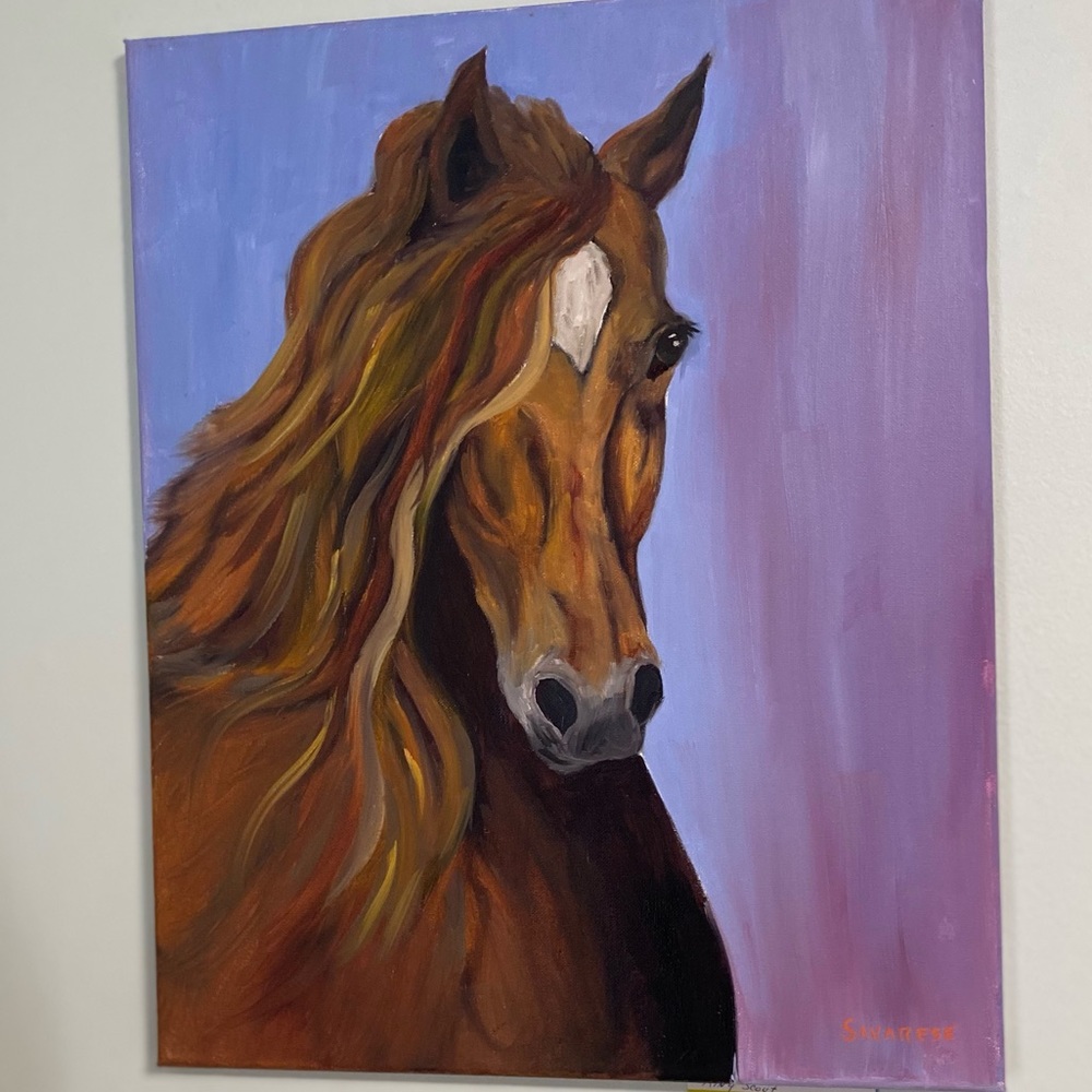 Colorful and trendy art on canvas’s..great for an at home art gallery wall